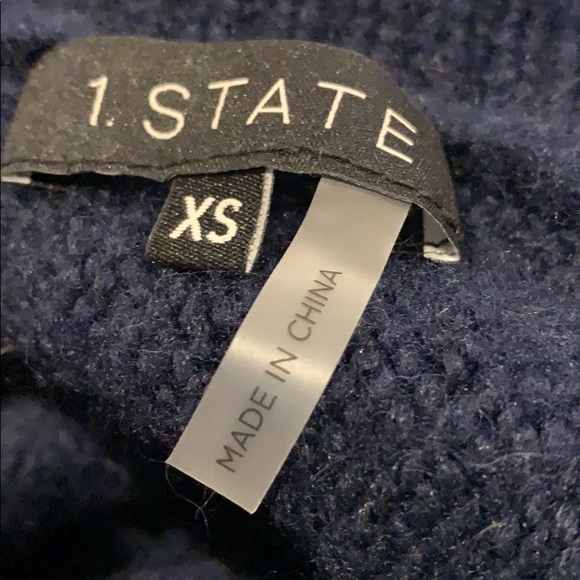 1 State Oversized Stripe V Neck Tunic SZ XS - Picture 7 of 8